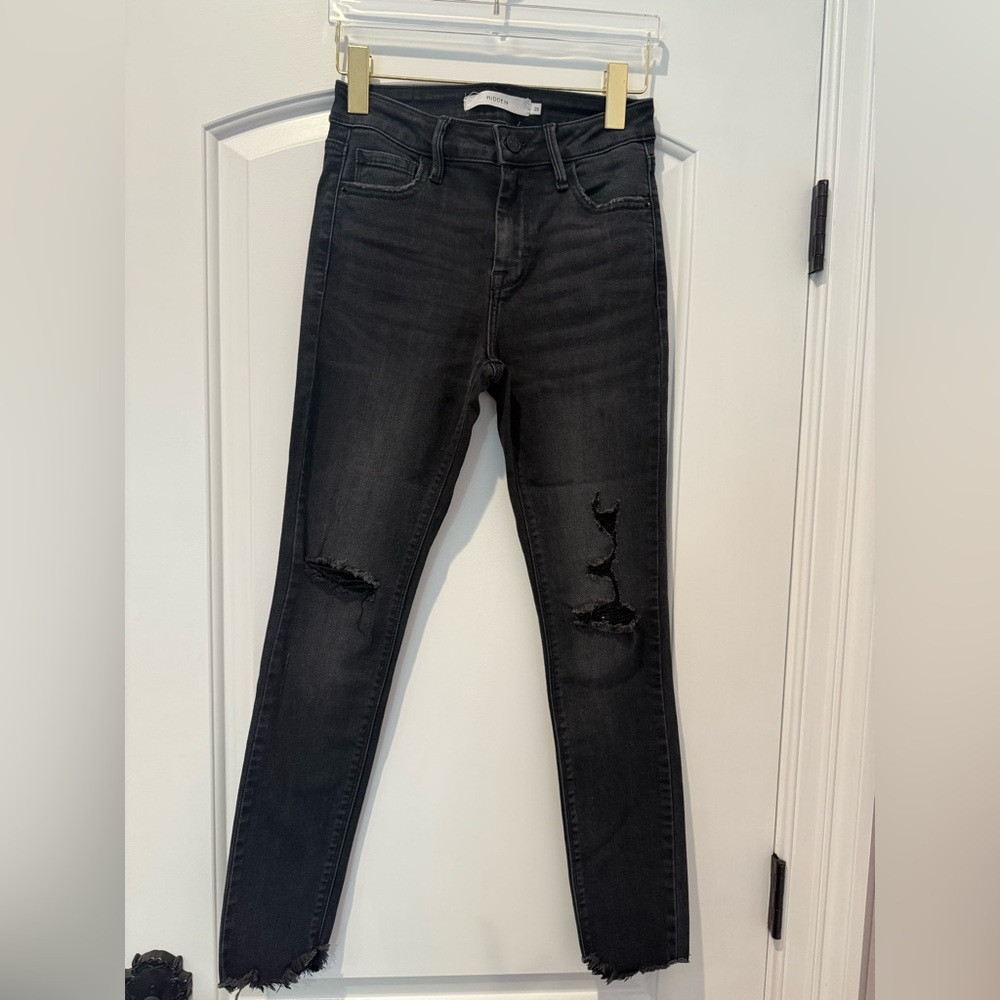 Hidden Black Distressed Women's Jeans